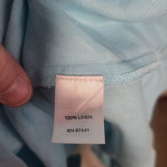 J. Jill Women Light Blue Sleeveless Lightweight Casual 100% Linen Dress Size L - Picture 6 of 9